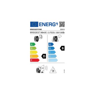 BRIDGEST M840E 13 R22.5 158/156G - D, B, 2, 72dB