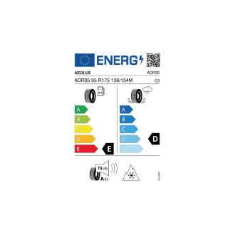 AEOLUS ADR35 9.5 R175 136/134M - E, D, 1, 73dB