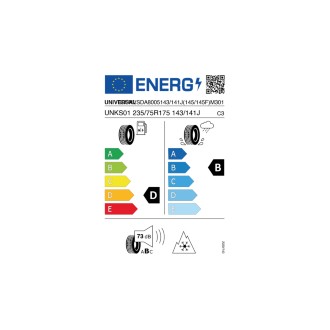 UNIVERSAL UNKS01 235/75R175 143/141J - D, B, 2, 73dB